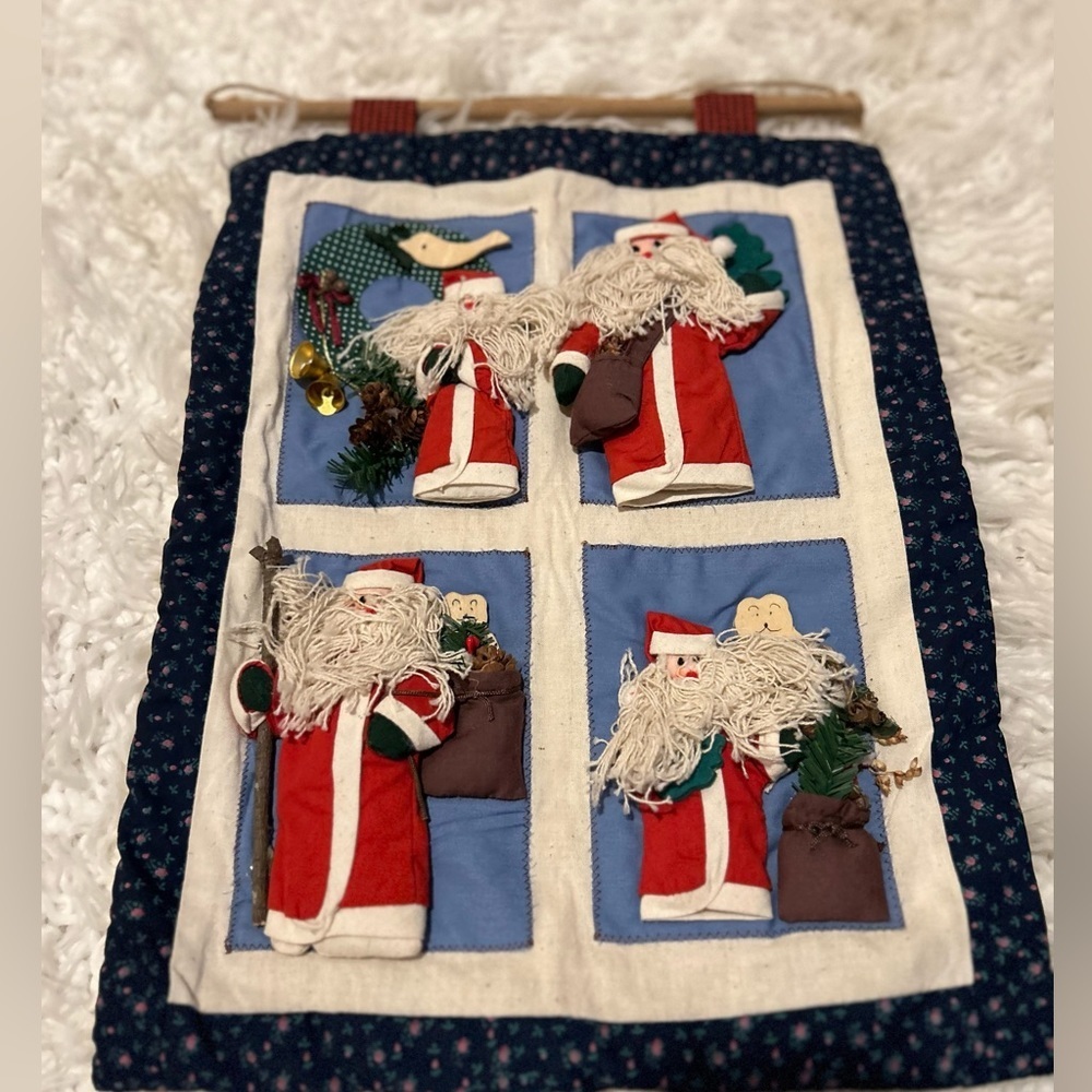 50%offw❤️Christmas Wall Hanging Vintage Santa Claus Tapestry Handmade